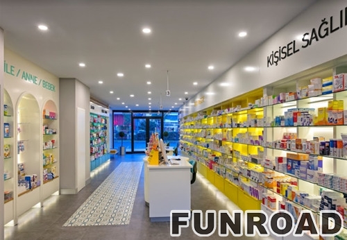 Custom Display Cabinets for Retail Pharmacy Decoration
