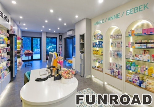 Custom Display Cabinets for Retail Pharmacy Decoration