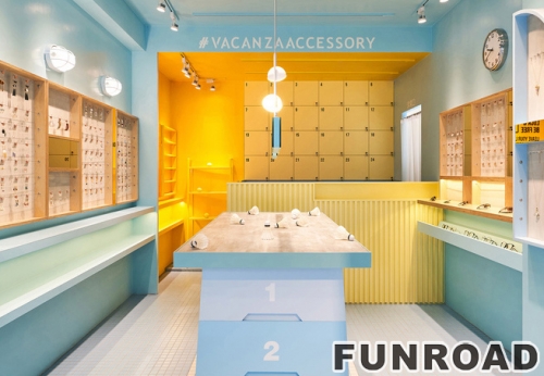 ​Colorful Painted Cosmetic Showcase for Makeup Store 