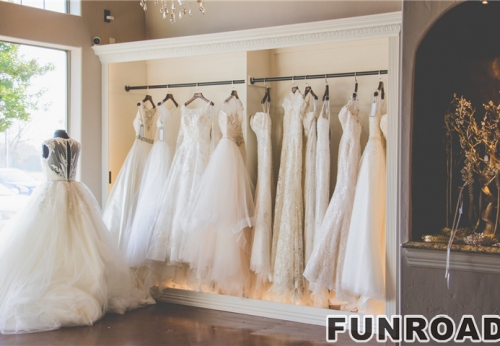 Luxury Custom Display Cabinet for Wedding Dress Shop Decor