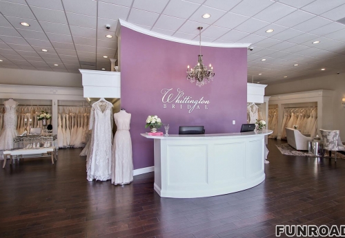 Bespoke Clothing Display Cabinet for Wedding Salon Interior Design