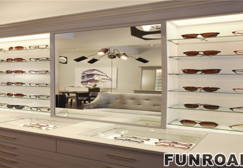 Bright Custom Made Optical Reveal Ark for Sunglasses Store Furniture