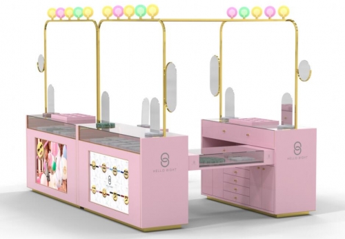 Commercial furniture Small Jewelry Display Kiosk Design jewelry display showcase with display stand 