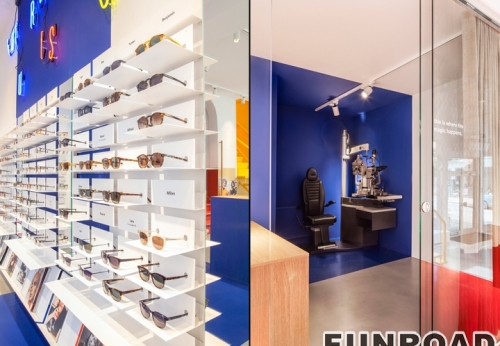 Customized unique store display shelf furniture for Optical shop 