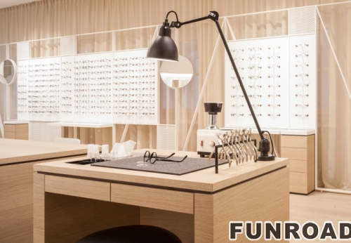 High end quality sunglass display shelf for optical showroom 