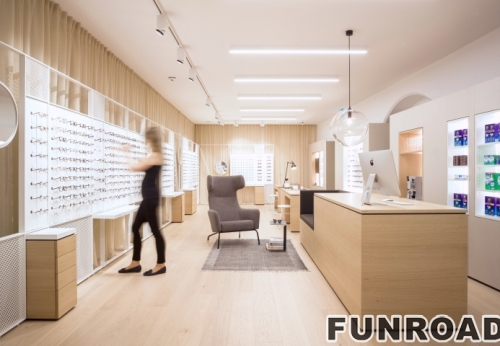 High end quality sunglass display shelf for optical showroom 