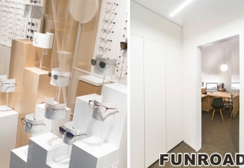 High end quality sunglass display shelf for optical showroom 