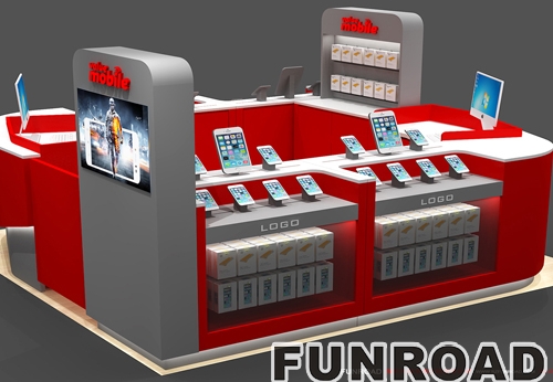 Retail mall cell phone accessories kiosk dsign mobile phone bar 