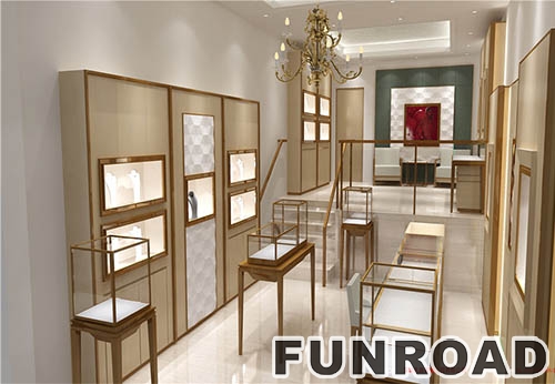 Jewelry shop glass showcase for jewelry store interior design