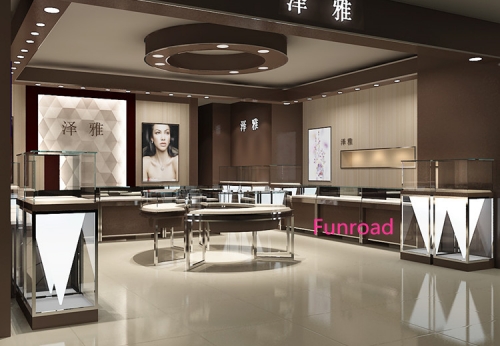 retail jewelry store glass counter furniture high level jewelry shop furniture design 