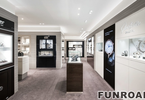 Luxury jewelry store design watch display showcase furniture for sale 