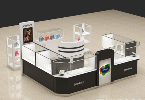 Custom Fashion modern high quality jewelry kiosk in mall 