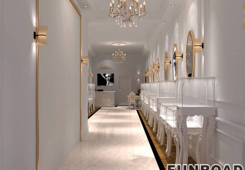 Luxurious Jewelry Store Interior Furniture Decoration Design Gold Store Fixtures with led light strip 