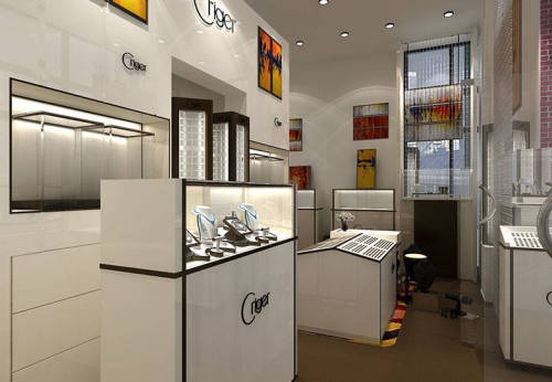 Custom design Jewelry Store display showcase Furniture Design with LED Light 
