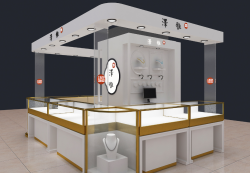 Shopping mall jewelry kiosk design and customization
