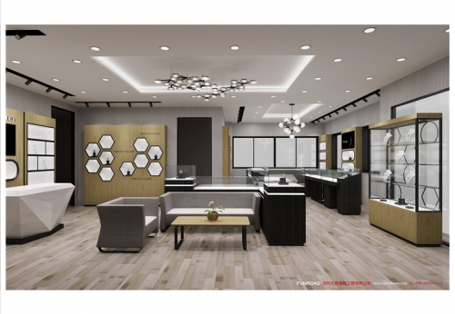 Black ​Modern Jewelry Store Design