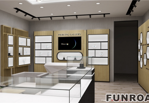 Black ​Modern Jewelry Store Design