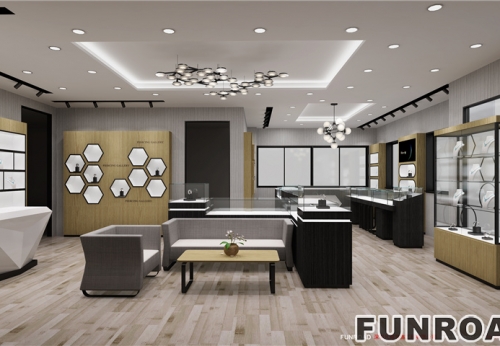 Black ​Modern Jewelry Store Design