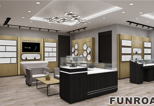 Black ​Modern Jewelry Store Design