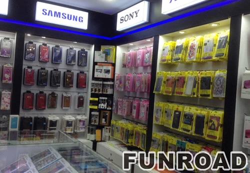 Electronic boutique shop cell phone display showcase mobile phone wall display cabinet for shop decoration 