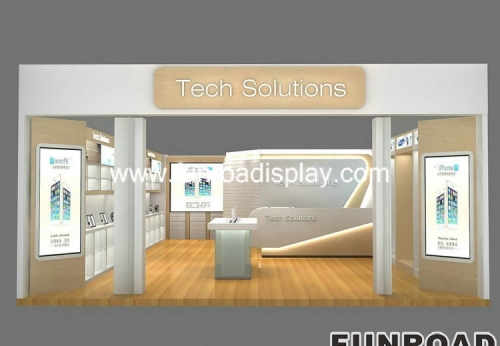 Modern Design Mobile Phone Shop Decoration Glass Display Showcase For Cellphone 