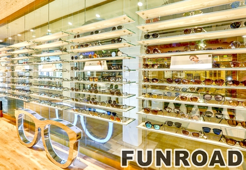 Golden Design Optical Display Shelf for Optical Store Interior Display Furniture