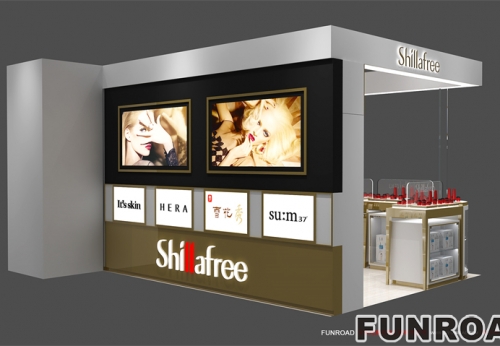 Skin Care Beauty Products Display Shelf Makeup Counter Design Shopping Mall Cosmetic Kiosk