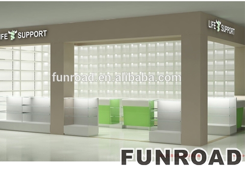 Fresh Design Medical store display showcase and pharmacy shop furniture for sale