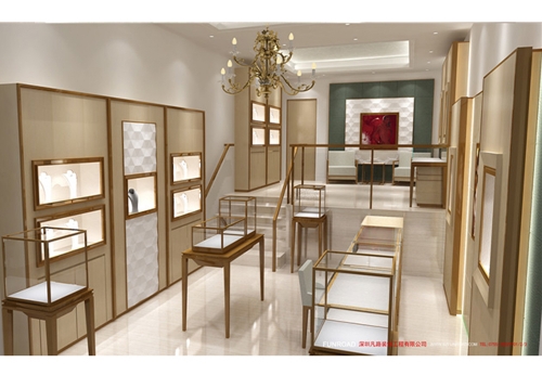 Super September Luxury Jewelry Store Decoration boutique display showcase with custom design