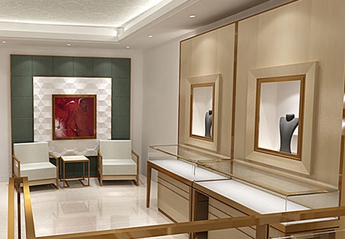 Super September Luxury Jewelry Store Decoration boutique display showcase with custom design