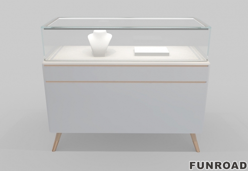 White Design Jewelry Showcase For Jewelry Shop Dispay Furniture 