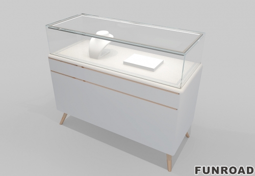 White Design Jewelry Showcase For Jewelry Shop Dispay Furniture 