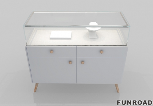 White Design Jewelry Showcase For Jewelry Shop Dispay Furniture 