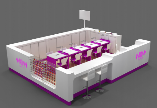 Mall Nail Beauty Kiosk Design