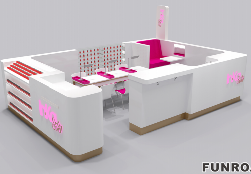  Customized Mall Nail Beauty Kiosk Design