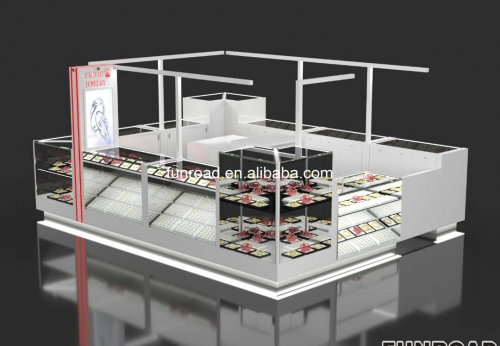High End Jewelry Shop Display Counter Wooden Jewelry Showcase