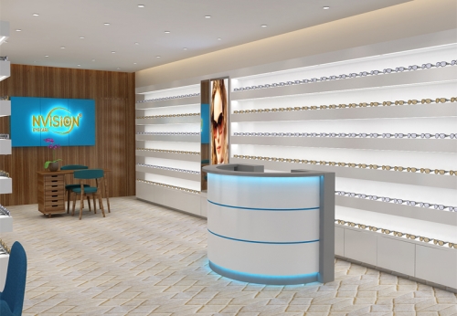 High End Sunglasses Shop Interior Display Shelves Eyewear Display Furniture For Sale