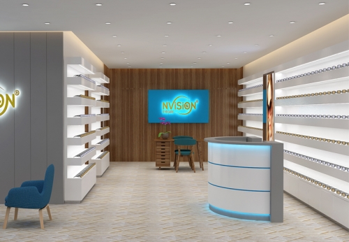 High End Sunglasses Shop Interior Display Shelves Eyewear Display Furniture For Sale