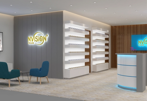 High End Sunglasses Shop Interior Display Shelves Eyewear Display Furniture For Sale