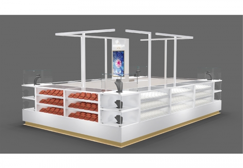 Professional Jewelry Design MDF Jewelry Display Cabinet Kiosk For Shopping Mall
