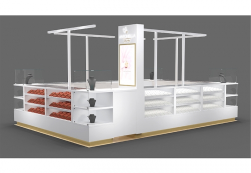 Professional Jewelry Design MDF Jewelry Display Cabinet Kiosk For Shopping Mall
