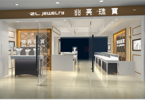 Custom Modern Style Jewelry Display Showcase Kiosk For Shopping Mall