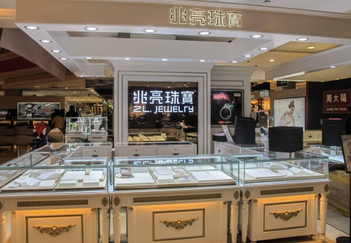 Custom Modern Style Jewelry Display Showcase Kiosk For Shopping Mall