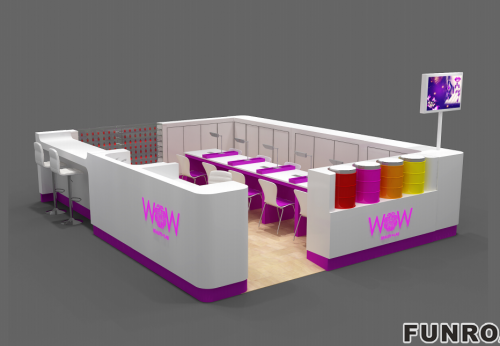 Custom decorative Shopping mall beauty nail kiosk design