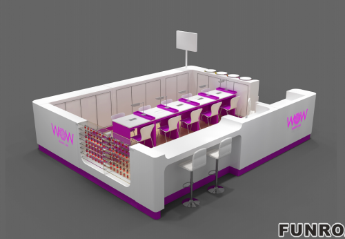 Custom decorative Shopping mall beauty nail kiosk design