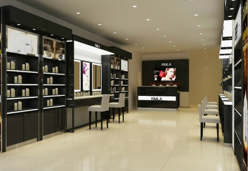 Modern Cosmetic Store Display Cabinets Wall Display Shelf For Store Fixtures