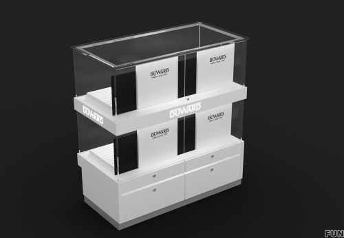 OEM Shop Design LED Light Acrylic Glass Display Stand for Watches and Jewellery Jewelry Showcase Cabinet for Showroom Use