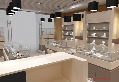 Custom Retail Jewelry Kiosk Showcase Commercial Luxury Glass Design for Necklace Earring Ring Silver LED Lighting for Mall Use