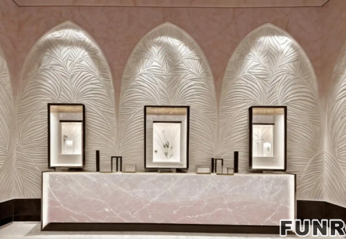 Customized Luxury Interior Showcase Latest Design Fitting Jewelry Display Cabinet for New Retail Stores