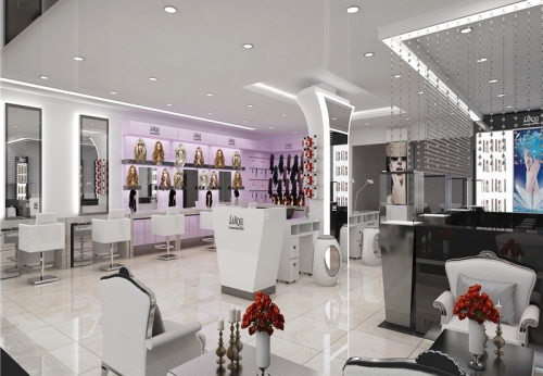Luxury Modern Design Wood Mirror Station with LED Lighting New Model Barber Shop Furniture Including Salon Chair Pedicure Chair